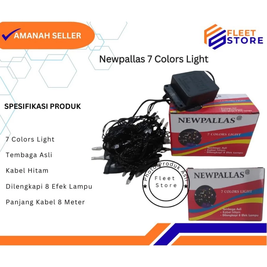 Lampu tumblr 7 warna newpallas tembaga asli kabel hitam