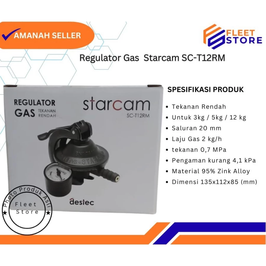 Starcam SC-T12RM Regulator gas rekanan rendah Kompor Gas