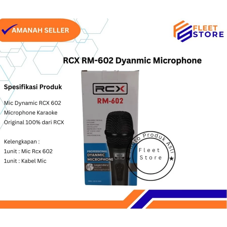 Dyanmic Microphone RCX RM-602 suara bagus untuk Karaoke