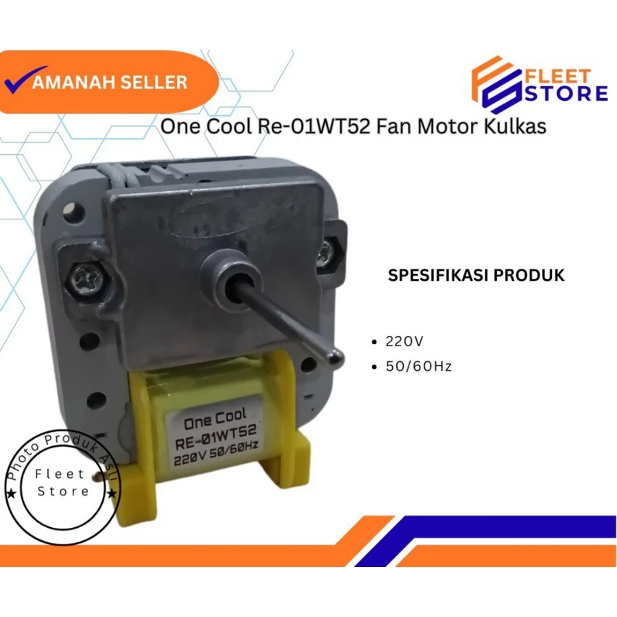 Motor fan kulkas Re-01WT52 220v 50/60Hz