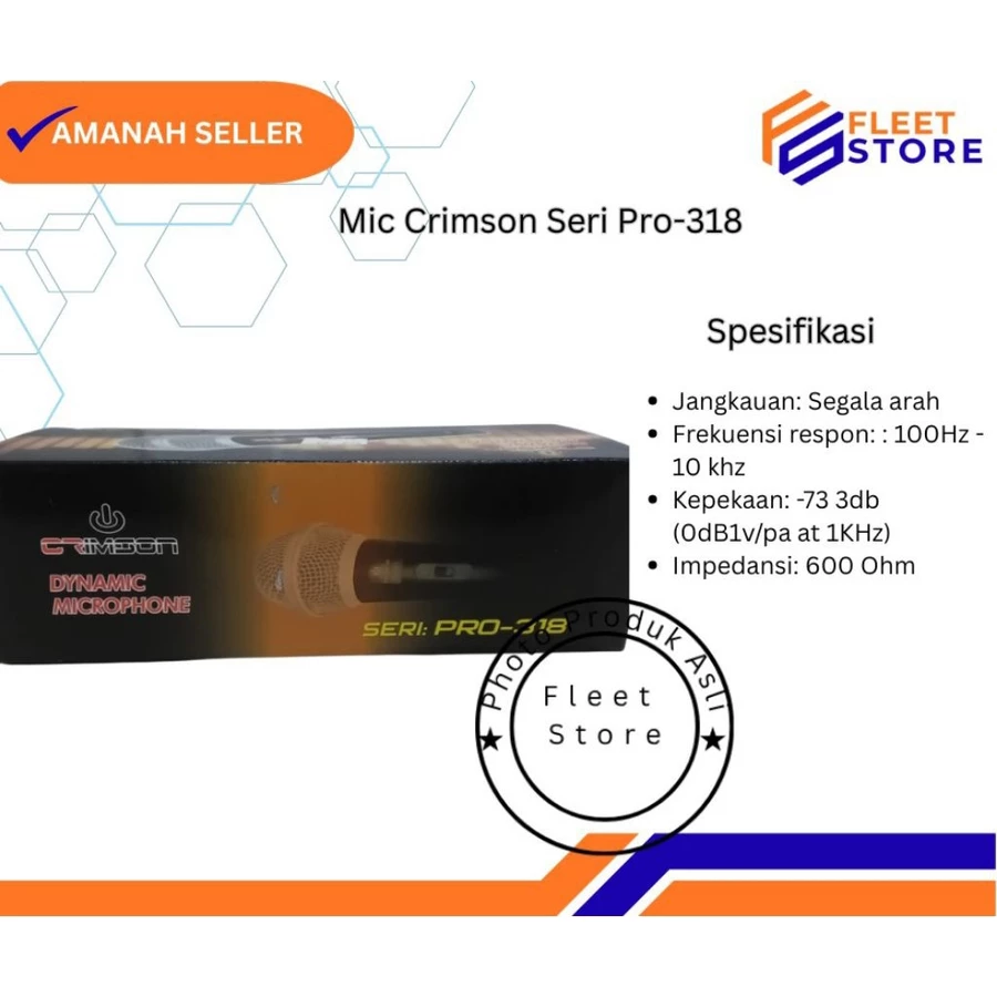 Crimson Dynamic Microphone Pro-318 Professional dalam bekerja