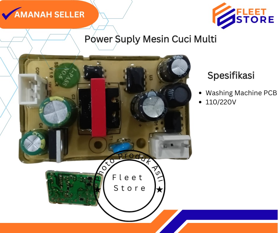 Papan Sirkuit catu daya (PCB power supply) untuk mesin cuci Multi