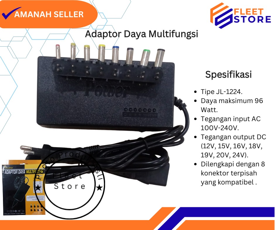 Adaptor daya multifungsi tipe JL-1224