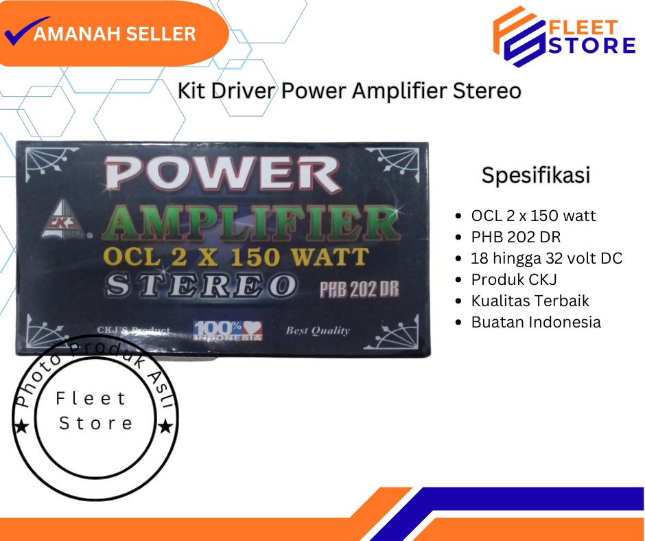 Kit driver power amplifier stereo OCL 2 x 150 watt CKJ PHB 202 DR