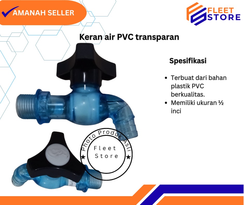Keran air PVC transparan Murah dan berkualitas