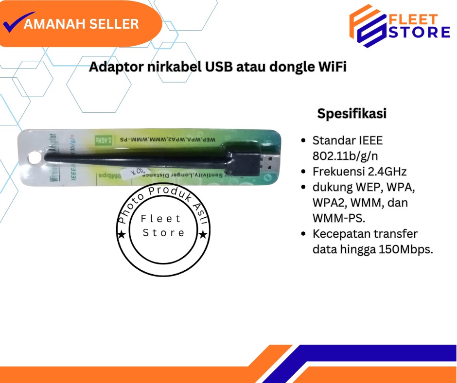 Adaptor nirkabel USB atau dongle WiFi