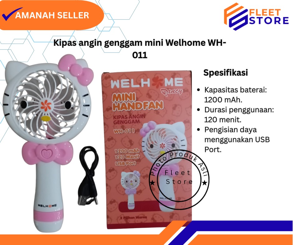 Kipas angin genggam mini Welhome WH-011