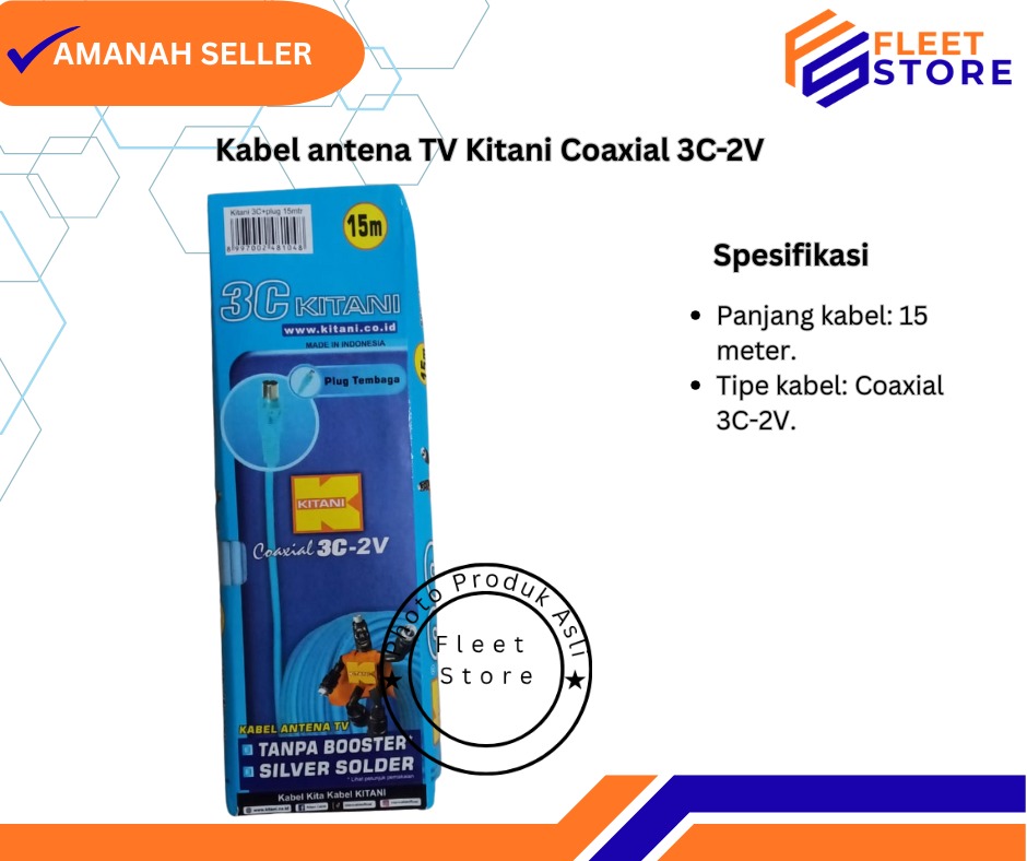 Kabel antena TV Kitani Coaxial 3C-2V