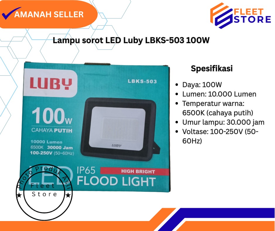 Lampu sorot LED Luby LBKS-503 100W