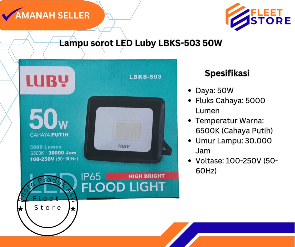 Lampu sorot LED Luby LBKS-503 50W