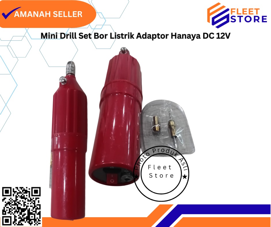 Bor Mini PCB - Mini Drill 12VDC untuk melubangi papan sirkuit elektronik